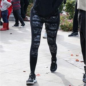 Nike Dri-Fit Clash Epic Leggings in Green Camo Stripe